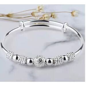 Wide Open Filigree Cuff Bangle, Silver-Tone Scroll Cutout, Adjustable